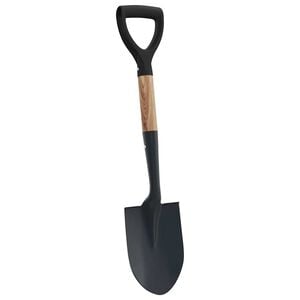 vidaXL Spade Svart 68,5 cm Pulverlakkert stål og solid tre
