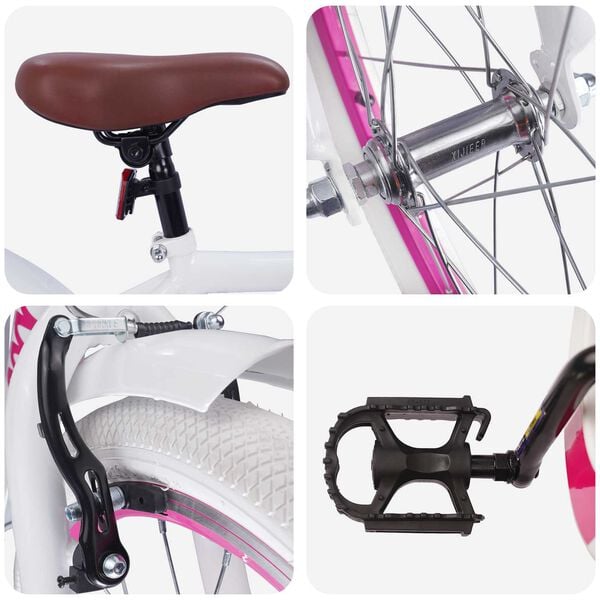 vidaXL Barnesykkel 20 Tommer for 6-11 &aring;r gammel Hvit