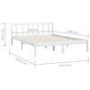 vidaXL Sengeramme hvit heltre furu 150x200 cm King Size