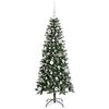 vidaXL Kunstig juletre med 150 LED gr&oslash;nn 150 cm PVC og plast og st&aring;l