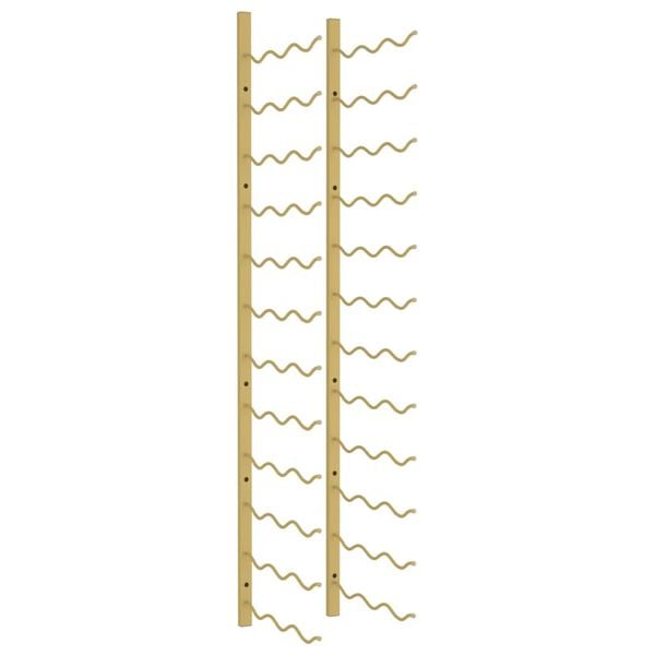 vidaXL Veggmontert vinstativ for 36 flasker gull jern