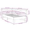 vidaXL Seng med bokhylle uten madrass voksbrun 90x200 cm heltre furu