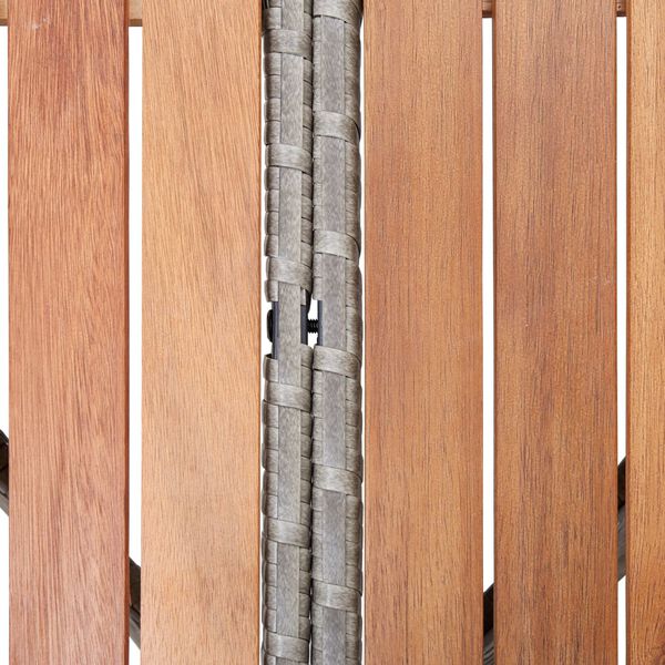 vidaXL Hagebord grå 115x74 cm polyrotting og akasietre