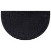 vidaXL Dørmatte halvrund 45x75 cm gummi og kokosfiber
