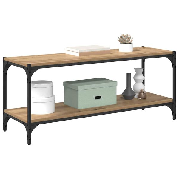 vidaXL TV-skap Artisan Eik 100x33x41cm Ingeni&oslash;rtre og jern