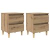 vidaXL Sengskap 2 stk. Artisan Eik 40 x 35 x 50 cm Konstruert tre
