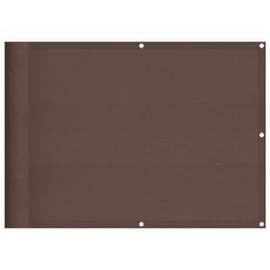 vidaXL Balkongskjerm brun 75x1000 cm 100% polyester oxford