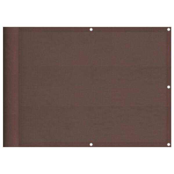 vidaXL Balkongskjerm brun 75x1000 cm 100% polyester oxford