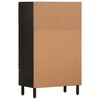 vidaXL Highboard svart 60x33x100 cm heltre mango