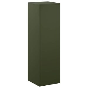 vidaXL Planteholder Olivengr&oslash;nn 30 x 30 x 100 cm Cortenst&aring;l
