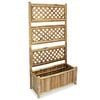 vidaXL H&oslash;ybed med espalier bambus 70 cm