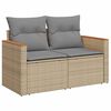vidaXL Hagesofaer med puter 8 deler beige polyrotting akasie