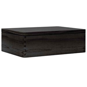 vidaXL Trekasse med lokk svart 40x30x13 cm heltre furu
