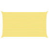 vidaXL Solskygge seil Gul og hvit 7 x 4 m 100% polyester Oxford