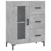 vidaXL Highboard betonggr&aring; 69,5x34x180 cm konstruert tre