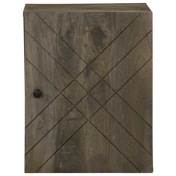 vidaXL Veggmontert baderomsskap svart 38x33x48 cm heltre mango