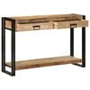 vidaXL Konsollbord med skuff Brun 120 x 33 x 75 cm Massiv mango tre