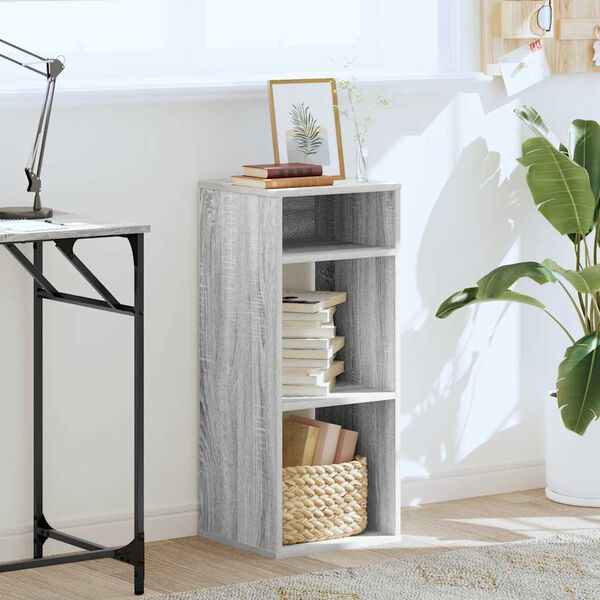 vidaXL Bokhylle gr&aring; sonoma 34x31x80 cm konstruert tre