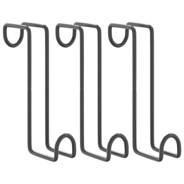 vidaXL Hodelagshengere for gitar 3 stk svart st&aring;l