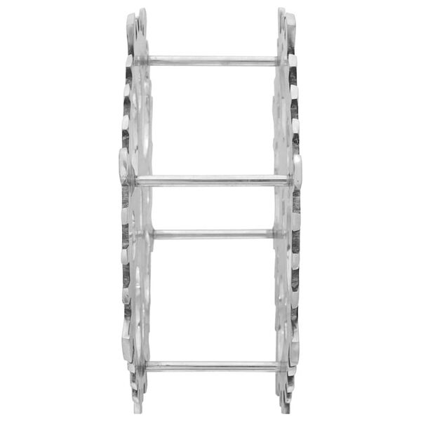 vidaXL Vinhylle sølv 39 x 39 x 14 cm Aluminium