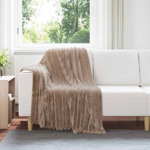 vidaXL Kastteppe Kamel 150 x 130 cm Fleece