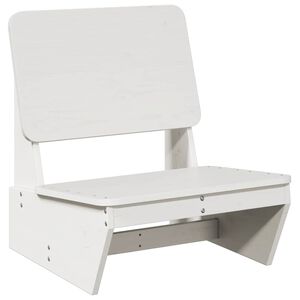 vidaXL Hagestol hvit 60x64x70,5 cm heltre furu