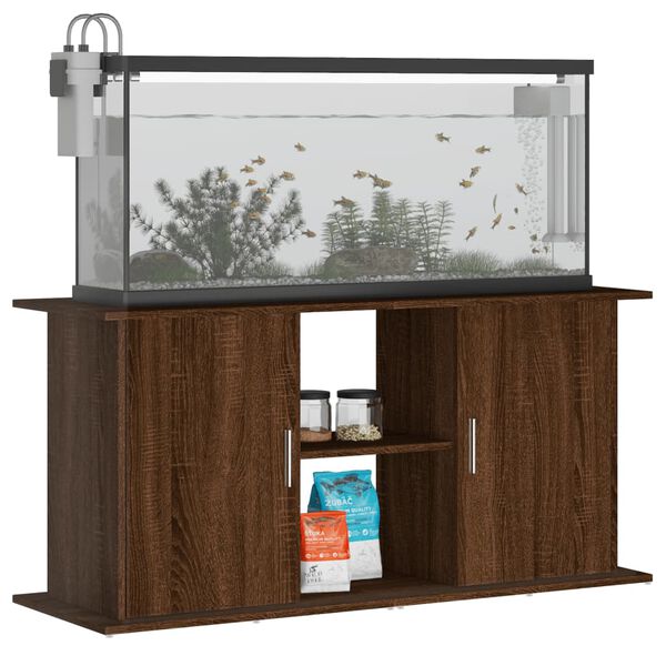 vidaXL Akvariumstativ brun eik 121x41x58 cm konstruert tre