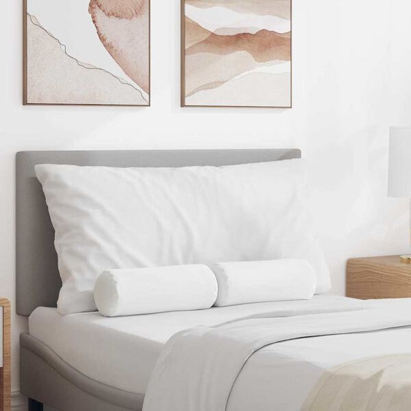 vidaXL Bolster puter 2 pcs Hvit &Oslash; 15 x 40 cm stoff