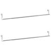 vidaXL Gardinstenger 2 stk hvit og s&oslash;lv 60-105 cm aluminium