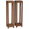 vidaXL Planteholder 2 stk. Naturlig 25 x 25 x 100 cm Massivt Teaktre