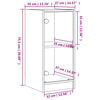 vidaXL Veggskap med glassd&oslash;rer gr&aring; sonoma 35x37x75,5 cm