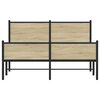vidaXL Sengeramme i metall uten madrass sonoma eik 150x200 cm