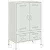 vidaXL Highboard hvit 68x39x101,5 cm st&aring;l