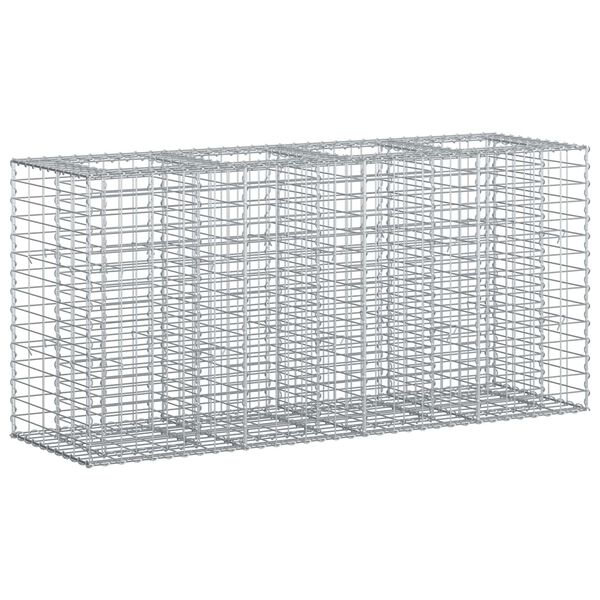 vidaXL Gabion hevet seng s&oslash;lv 170 x 50 x 80 cm Galvanisert St&aring;l