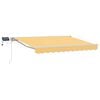 vidaXL Manuell markiseramme med LEDs sand 5 x 3 m