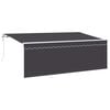 vidaXL Uttrekkbar markise Antrasitt 400 x 200 cm