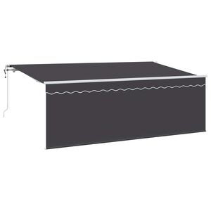 vidaXL Uttrekkbar markise Antrasitt 400 x 200 cm