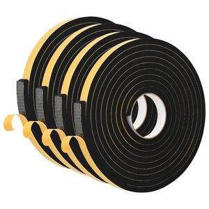vidaXL Selvklebende skum tape 4 stk. Svart 20mm x 5m CR skum