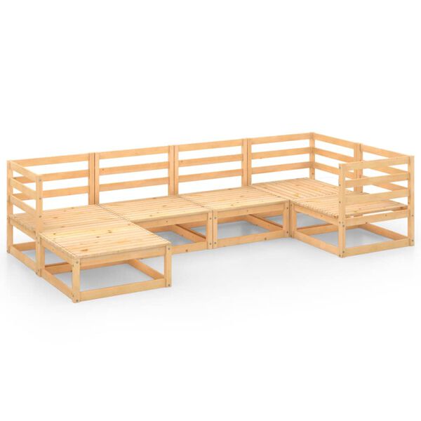 vidaXL Hagesofagruppe 6 deler heltre furu