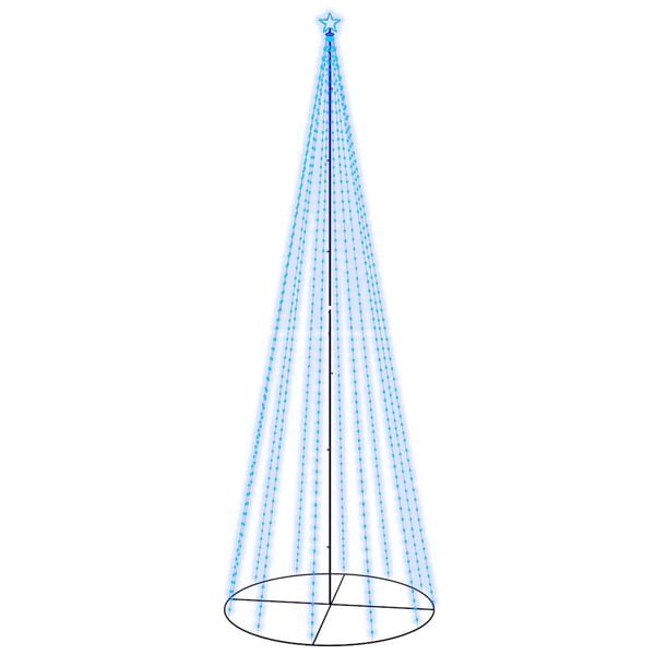 vidaXL Juletre kjegleformet blå 732 lysdioder 160x500 cm