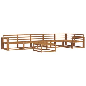 vidaXL Utend&oslash;rs sofa-sett 7 pcs Naturlig Solid akasietre
