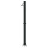 vidaXL Utendørs Soldusj Svart 217 cm PVC og Aluminium