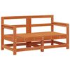 vidaXL Hj&oslash;rnesofa til hagen Massiv furu VoksBrun 132 x 62 x 70,5 cm