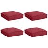 vidaXL Pallepute for sete 4 pcs Vinrød 40 x 40 x 8 cm Oxford-stoff