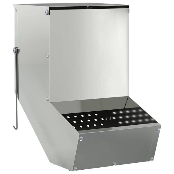 vidaXL Kaninf&ocirc;rer s&oslash;lv 17,5 x 26 x 28,5 cm Galvanisert St&aring;l