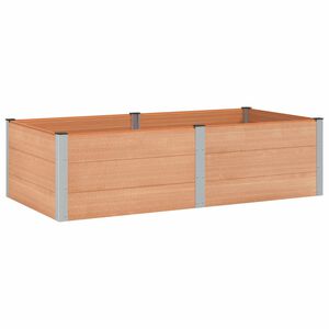 vidaXL H&oslash;ybed Brun 200 x 100 x 54 cm WPC og Aluminium