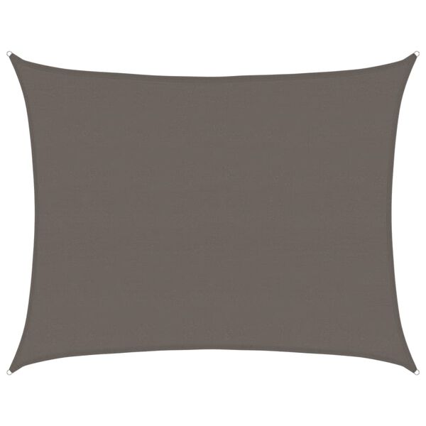 vidaXL Solseil 160 g/m&sup2; antrasitt 6x8 m HDPE
