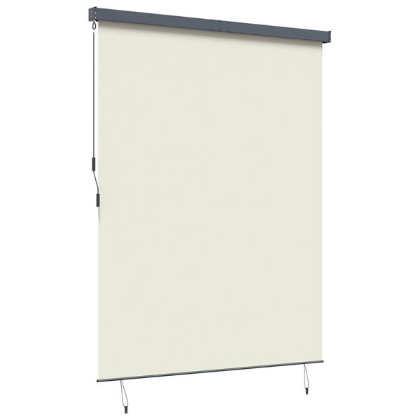 vidaXL Rullegardin med gardiner Krem 200 x 250 cm Stoff og Aluminium