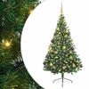 vidaXL Kunstig Forh&aring;ndsopplyst Juletre med 300 LED gr&oslash;nn 180 cm PVC