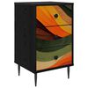 vidaXL Nattbordskap BONN Svart eik 36 x 33 x 61 cm Konstruert tre